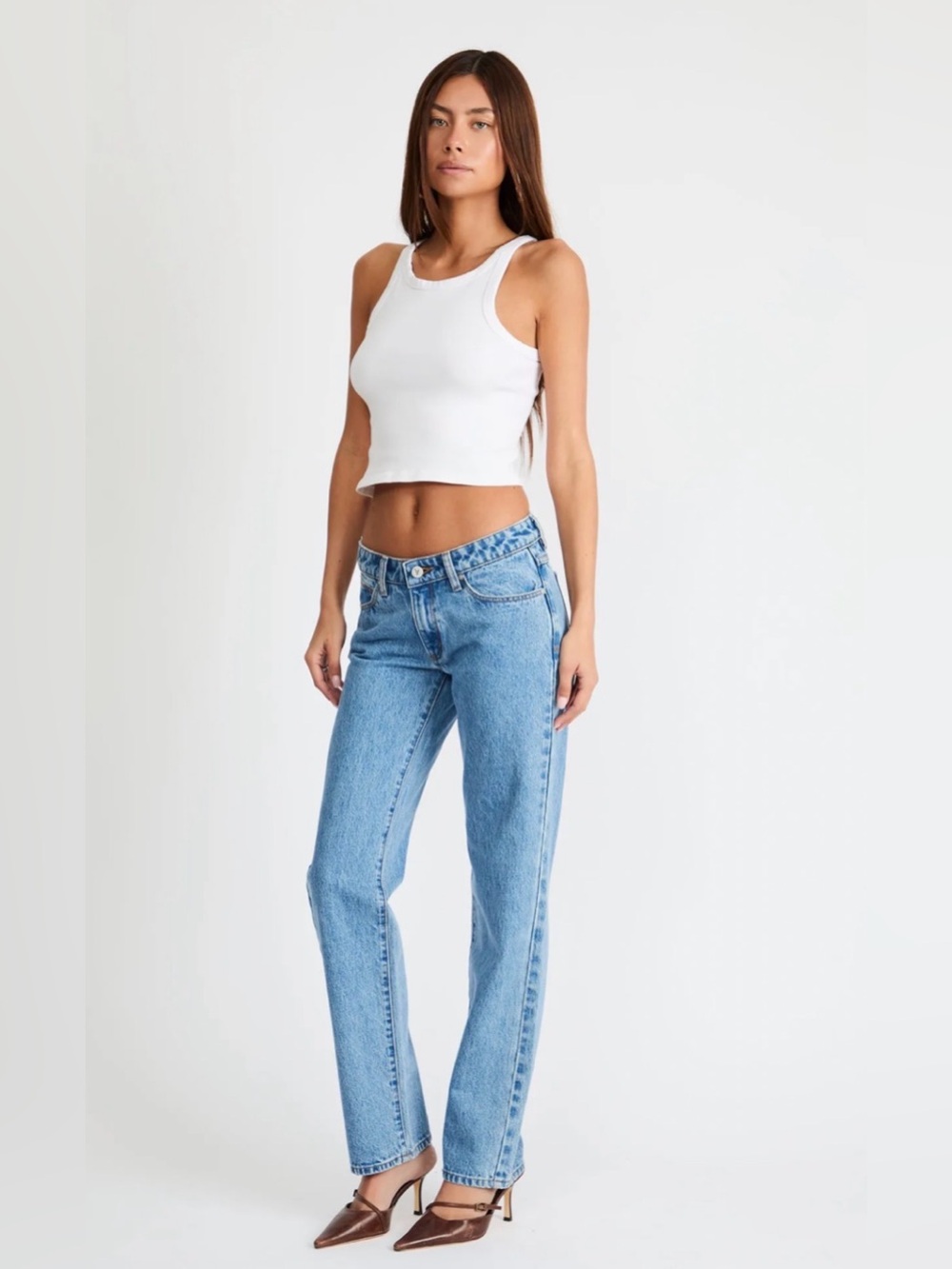 Abrand Jeans 99 Low Straight Katie Organic Cotton Jeans Light Wash